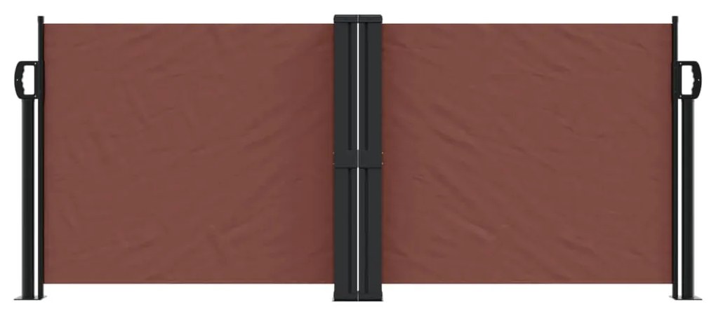 Toldo lateral retrátil 100x1000 cm castanho