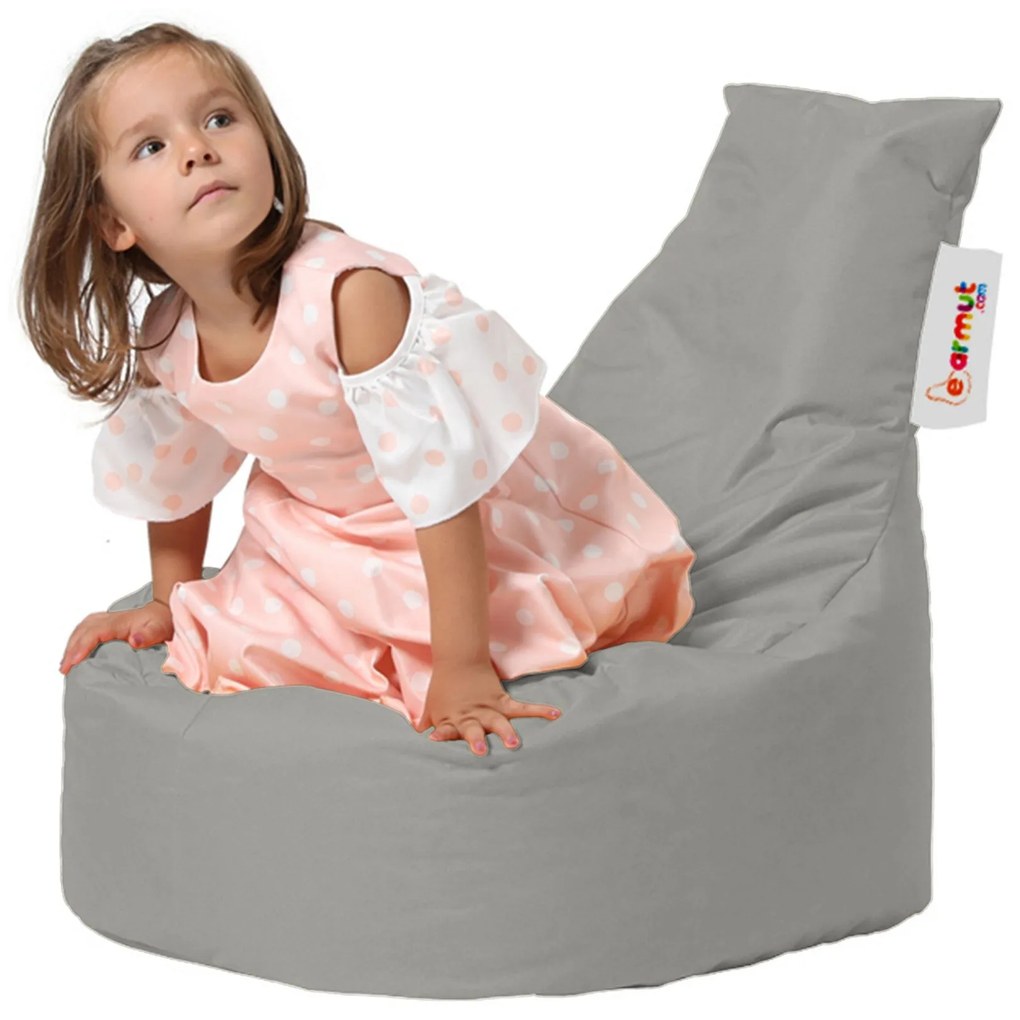 Saco de Feijão de Jardim Baton – Cinza Fumo – 70x70x35 cm | Tribo Home