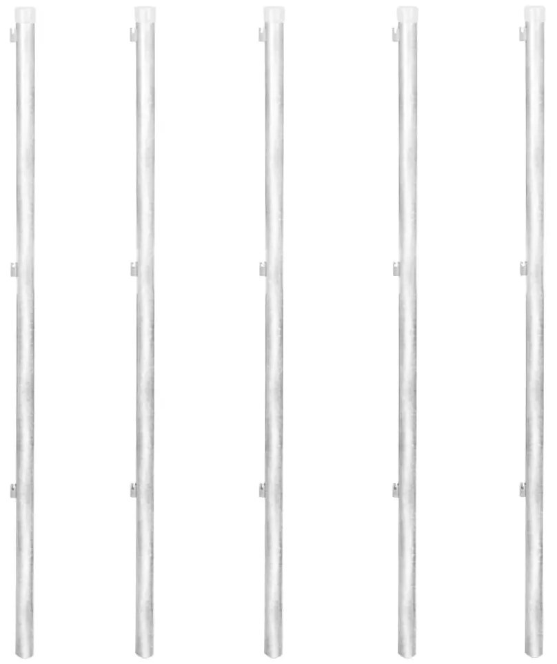 Cerca de arame com postes/espetos 15x0,8 m aço galvanizado