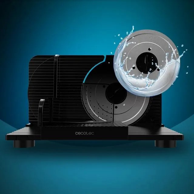 Máquina fatiadora Rock’nCut Shuriken 150 W contendo disco de 170 mm de diâmetro e sistema de ajuste gradual com máxima precisão de espessura de 0 a 15