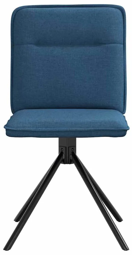 Cadeiras de jantar 2 pcs tecido azul