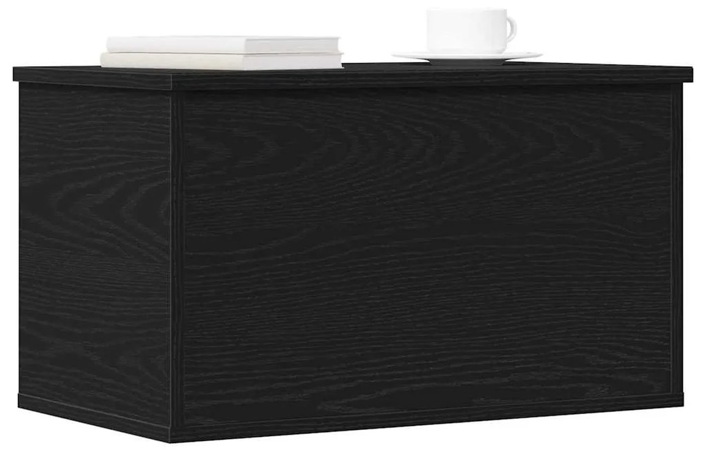 Caixa de Armazenamento vidaXL com Tampa em Carvalho Preto 60x35x35 cm