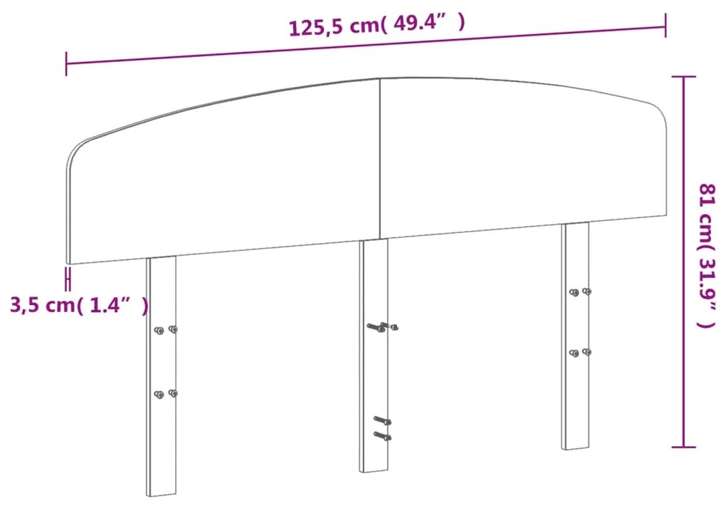 Cabeceira 120 cm madeira de pinho maciça branco