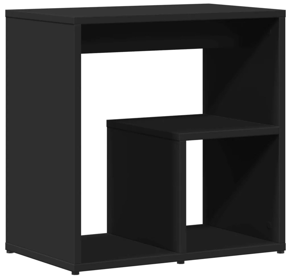 Mesas de apoio 2 pcs 50x30x50 cm derivados de madeira preto