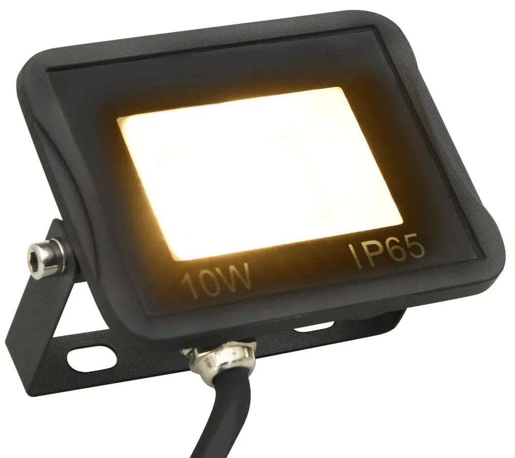 vidaXL Projetor c/ iluminação LED 10 W branco quente