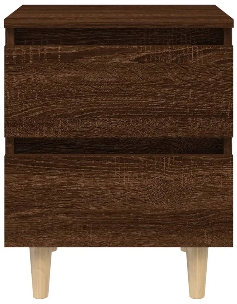 Conjunto de 2 Mesinhas de Cabeceira Bacco - Nogueira - Design Moderno
