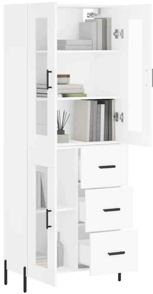 Armário alto 69,5x34x180 cm derivados de madeira branco