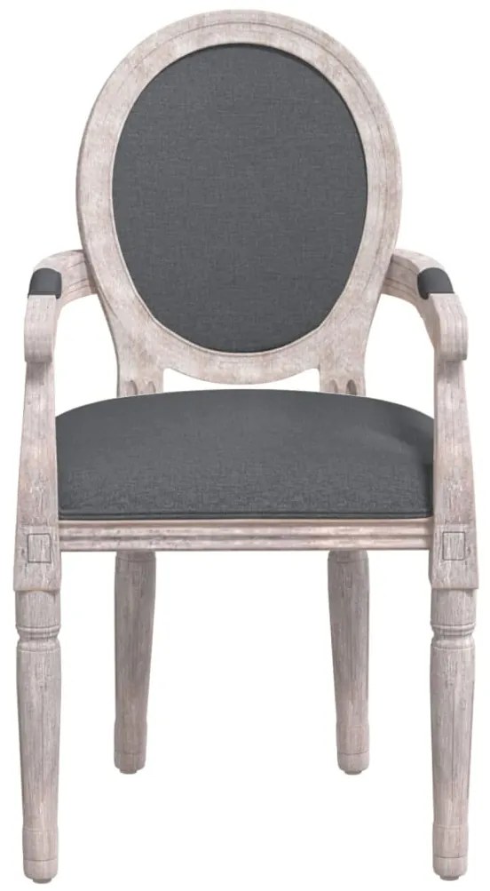 Cadeira de jantar 54x56x96,5 cm tecido cinzento-escuro