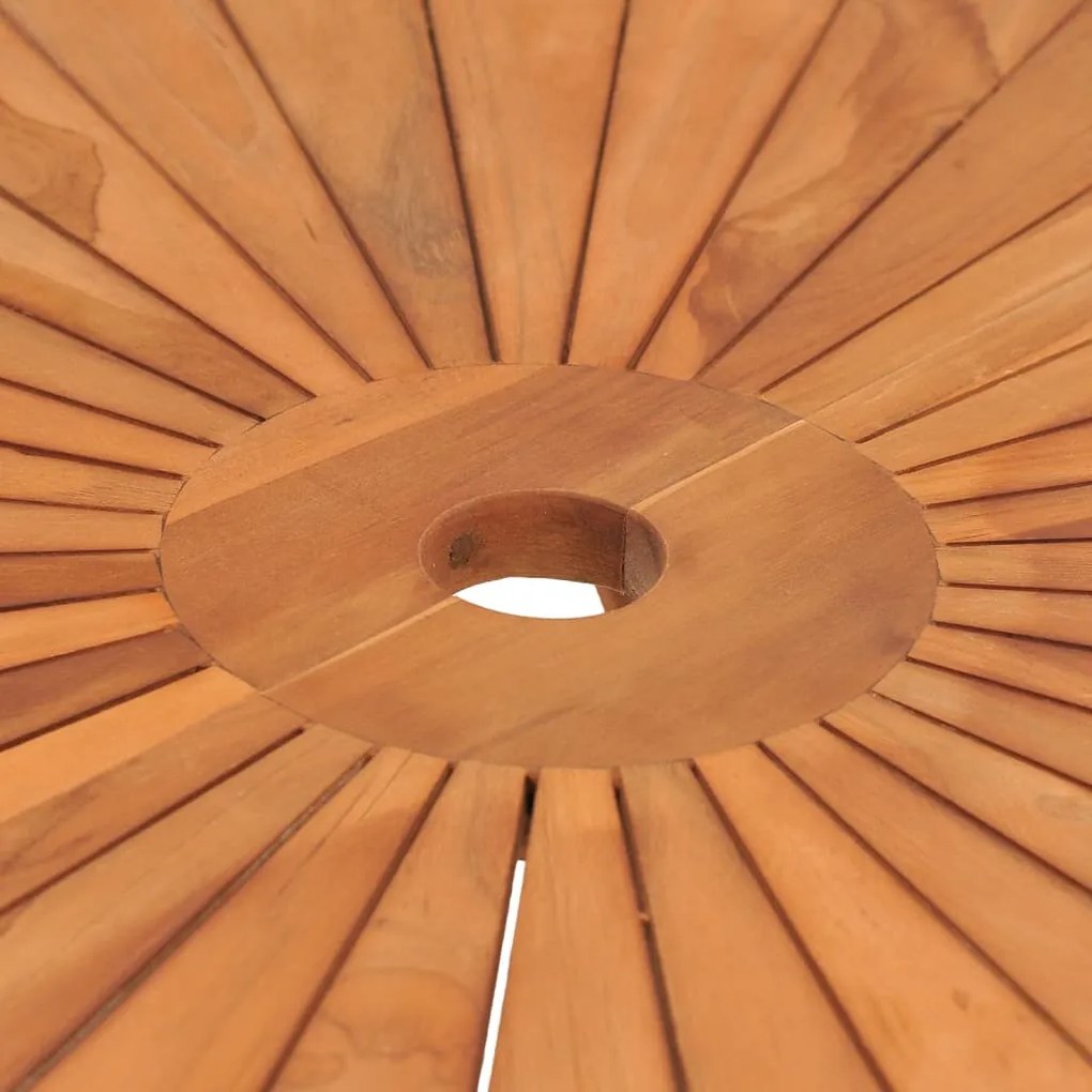 Mesa de jardim dobrável Ø 85x75 cm madeira de teca maciça
