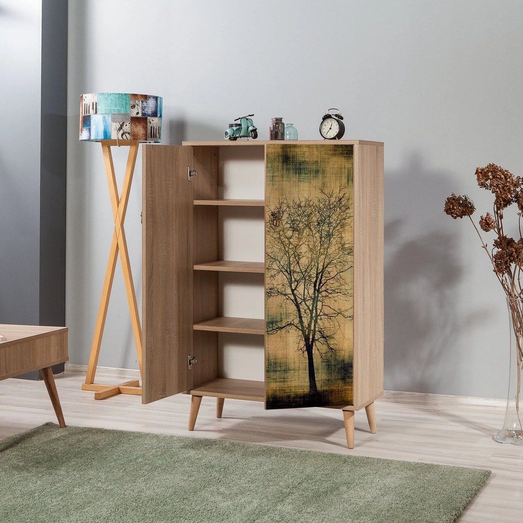 Armário Multiuso Multibox – Carvalho Sonoma – 80x127x36 cm