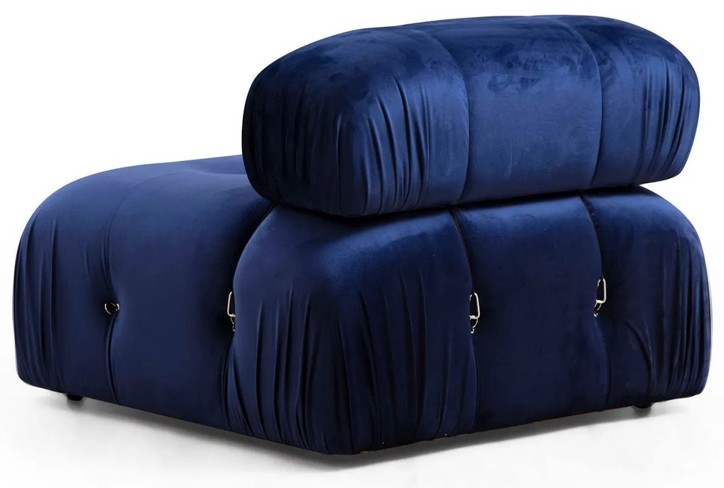 Sofá de Canto Bubble – Veludo Azul – 288 cm x 190 cm