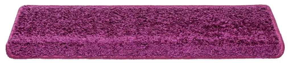 Tapetes de escadas 10 pcs 65x21x4 cm violeta