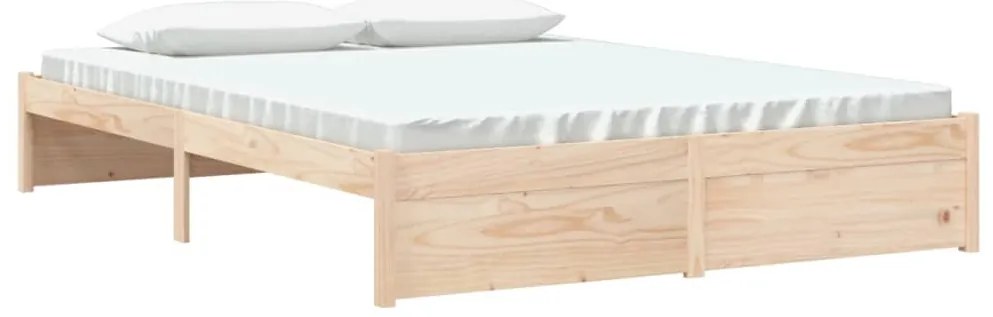 Estrutura de cama king 150x200 cm madeira maciça