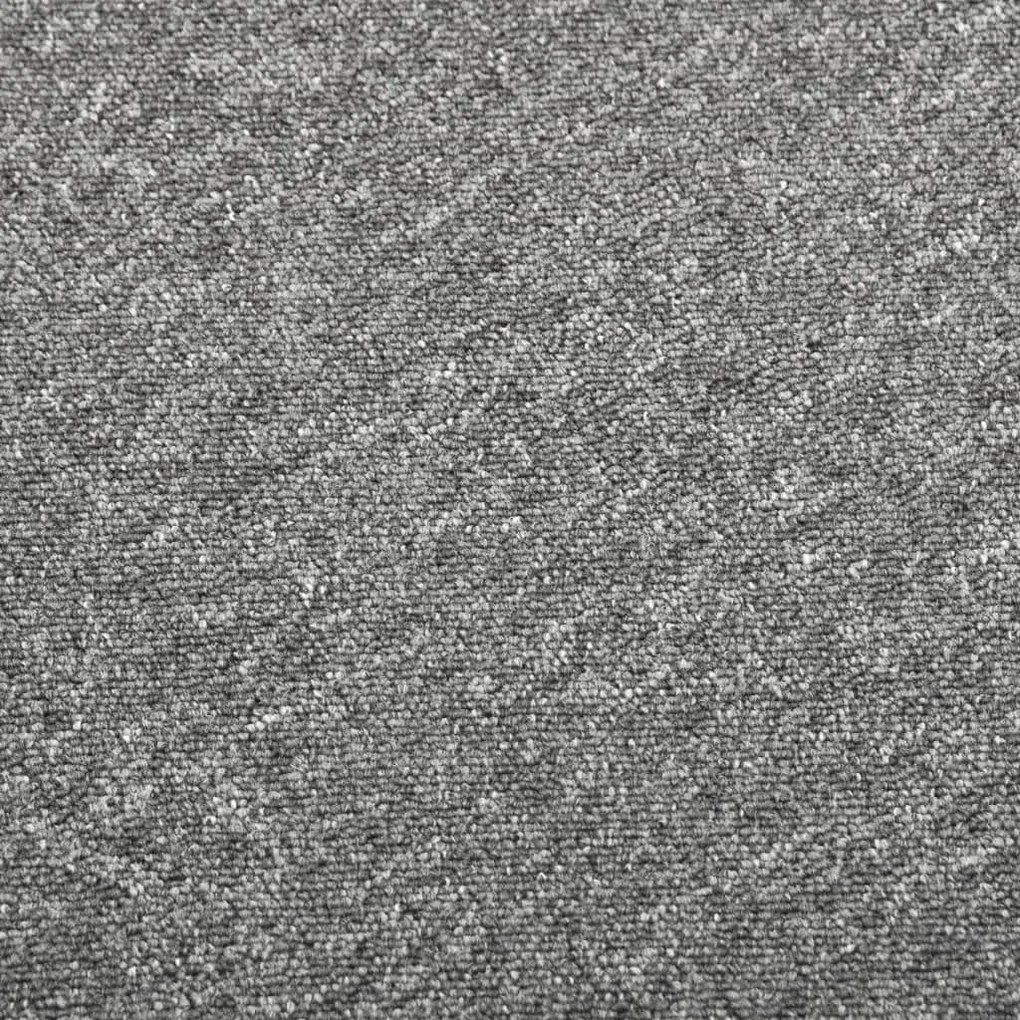 Ladrilhos carpete para pisos 20 pcs 5 m² 50x50 cm cinzento