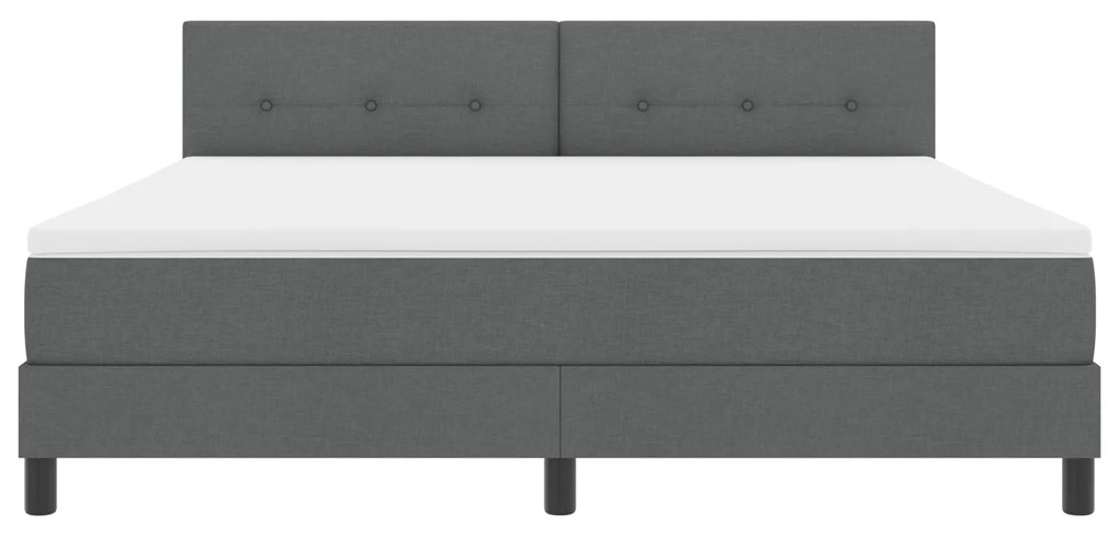 Cama Box com Colchão Cinza Escuro 180x200 cm Tecido