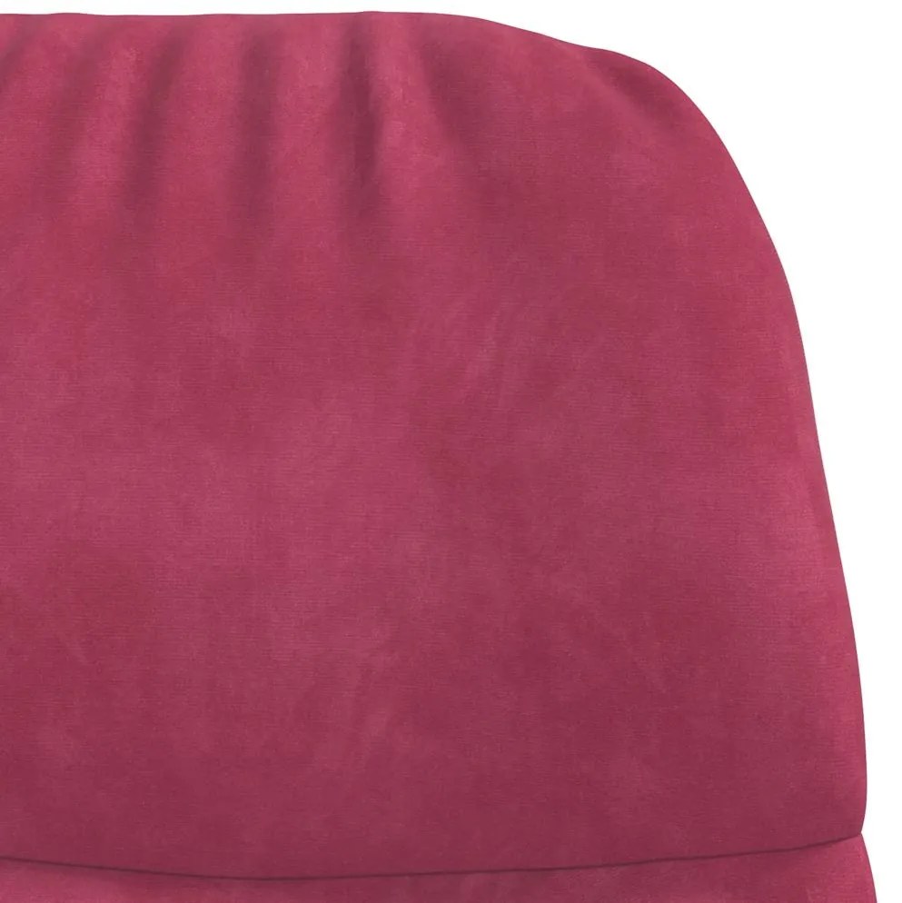 Cadeira de baloiço veludo vermelho tinto