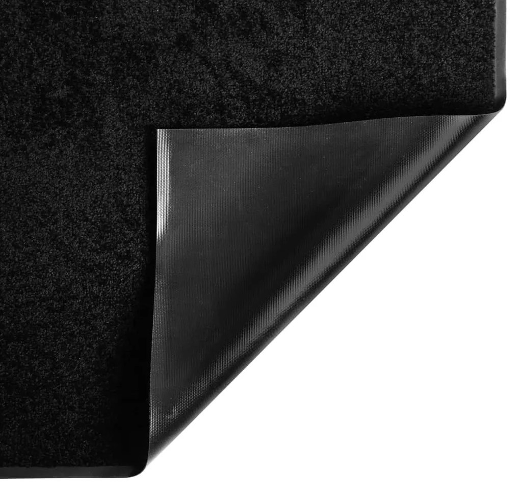 Tapete de porta 60x80 cm preto