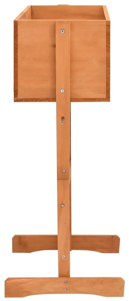 Vaso com treliça para jardim 45x30x74 cm abeto maciço laranja