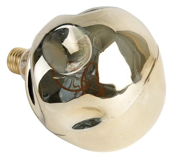 Lâmpada LED E27 regulável G125 espelho dourado 4W 75lm 1800K