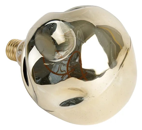 Lâmpada LED regulável E27 G125 espelho dourado 4W 75 lm 1800K