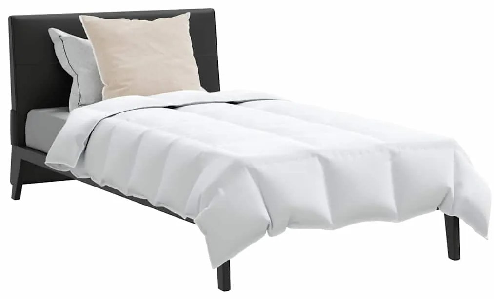 Edredão com travesseiro 2 pcs Branco 155 x 220 cm Penugem