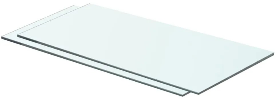 Prateleiras 2 pcs 60x25 cm vidro transparente