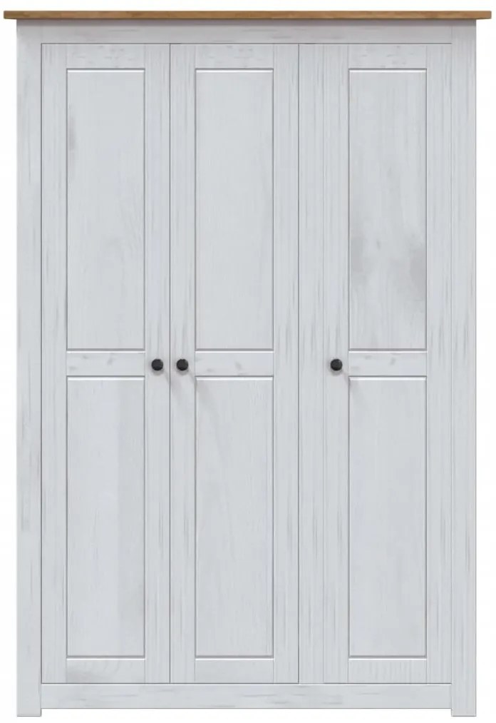 Roupeiro com 3 portas branco 118x50x171,5 cm pinho Panamá