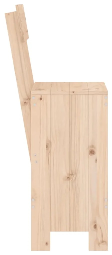 Cadeiras de bar 2 pcs 40x48,5x115,5 cm madeira de pinho maciça
