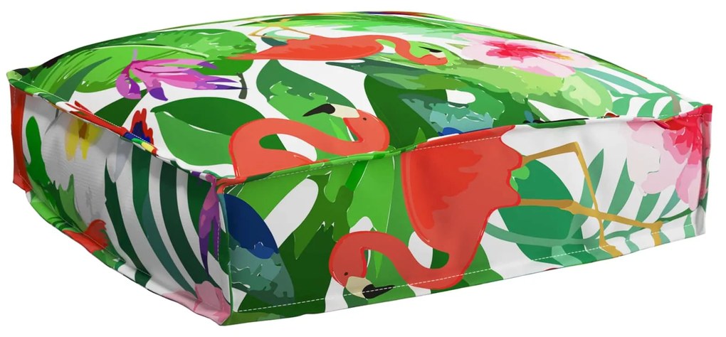 vidaXL Almofada Floral Multicolor 50 x 50 x 12 cm Tecido Oxford