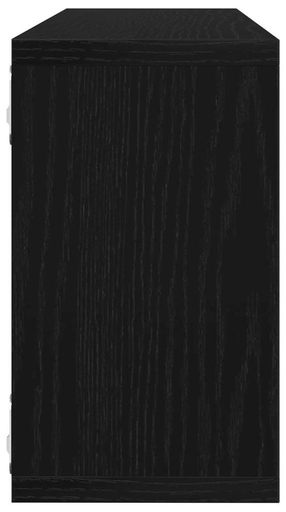 Prateleiras de Parede vidaXL 4 pcs Carvalho Preto 80x15x26 cm Madeira