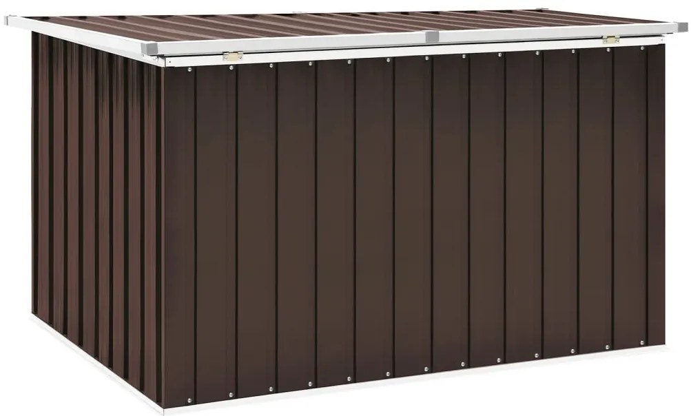 Caixa de arrumação para jardim 149x99x93 cm castanho