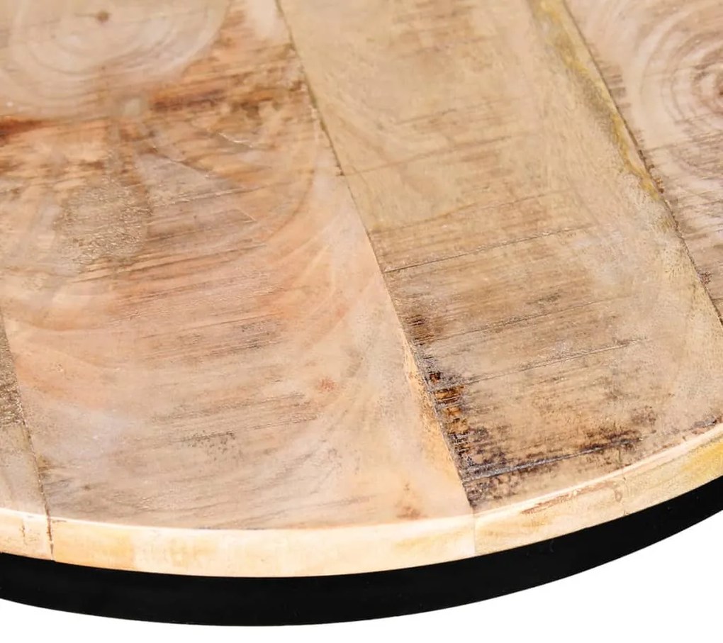 Mesas centro redondas madeira mangueira rústica 2 pcs 40cm/50cm