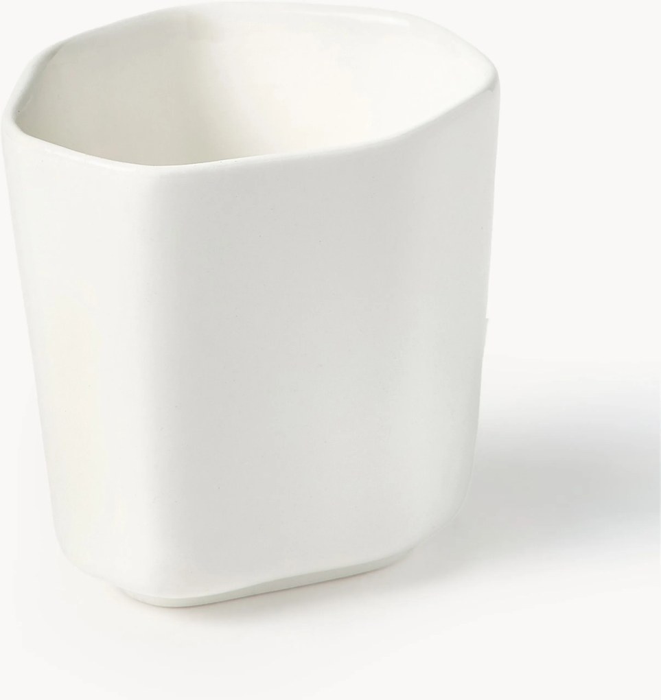 Chávenas de café em porcelana com forma orgânica Joana, conjunto de 4