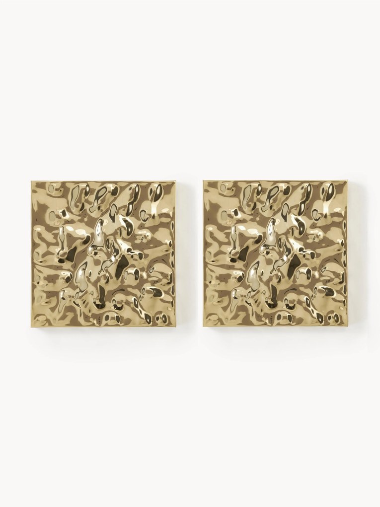 Objetos de parede com superfície martelada Splash, conjunto de 2