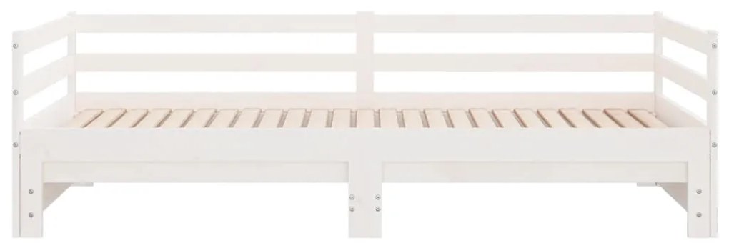 Estrutura sofá-cama de puxar 2x(90x200) cm pinho maciço branco