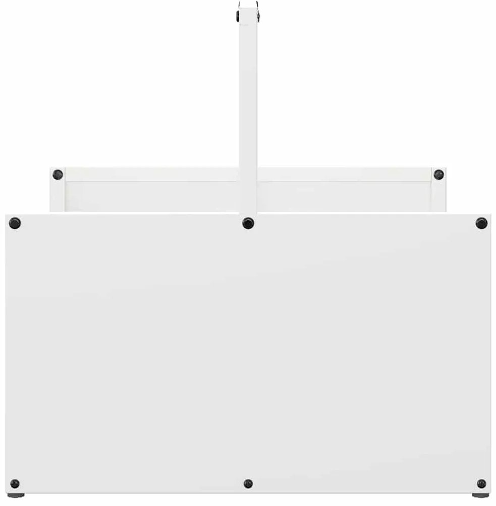 Suporte para lenha 40x40x40 cm aço laminado a frio branco