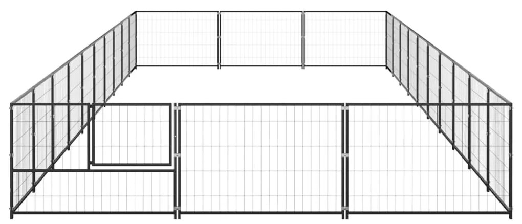 Canil para cães 30 m² aço preto
