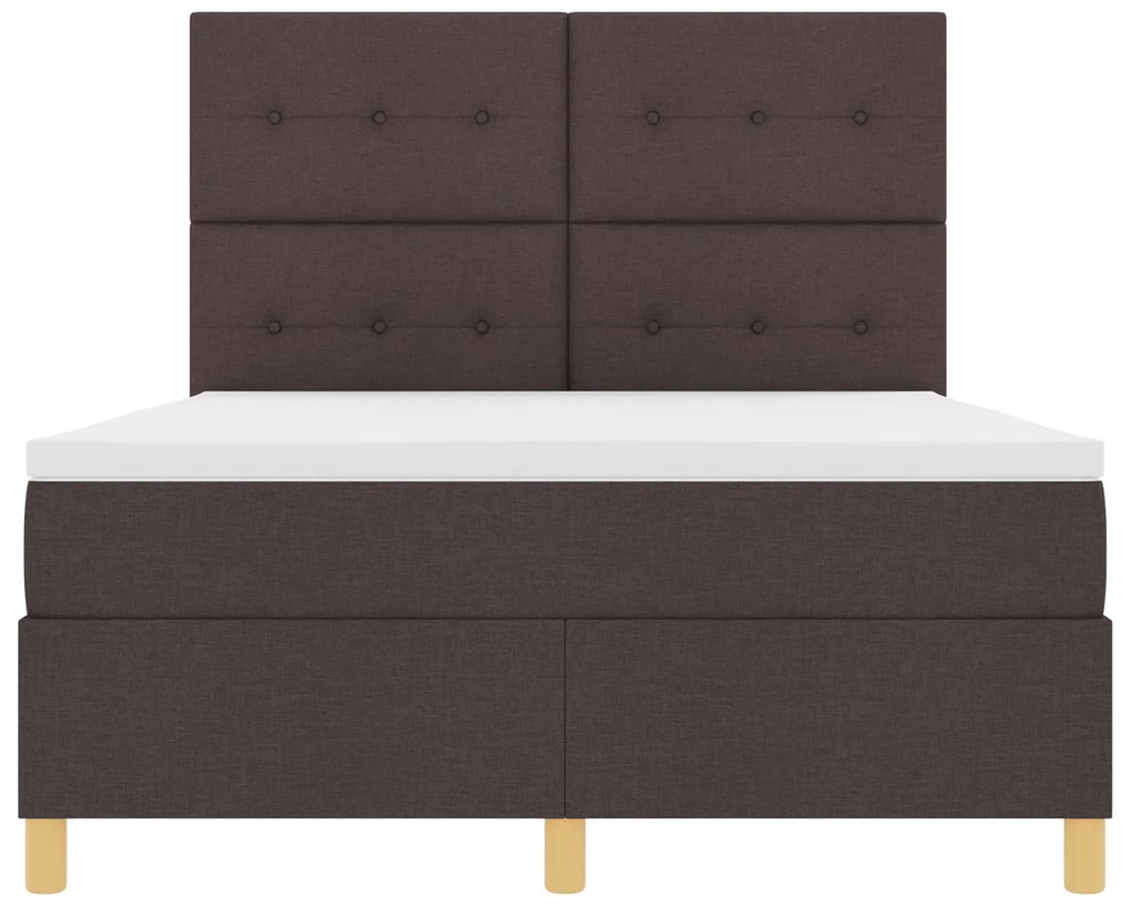 Cama Box com Colchão Castanha 160x200 cm Tecido