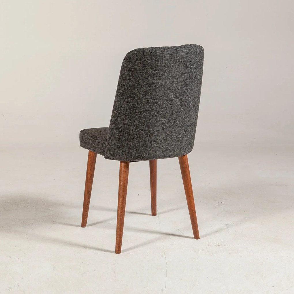 Cadeira Vina – Noz e Antracite – 47x89x46 cm