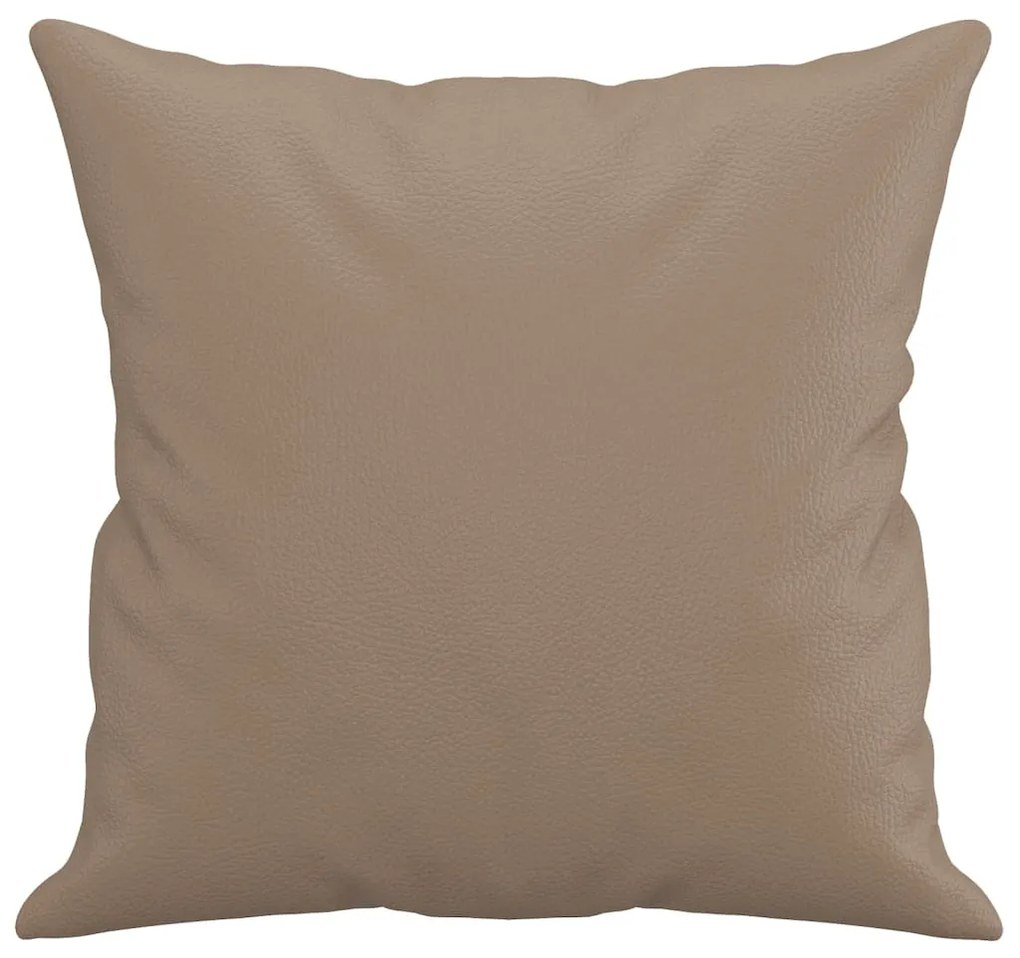 Almofadas decorativas 2 pcs 40x40cm couro artificial cappuccino