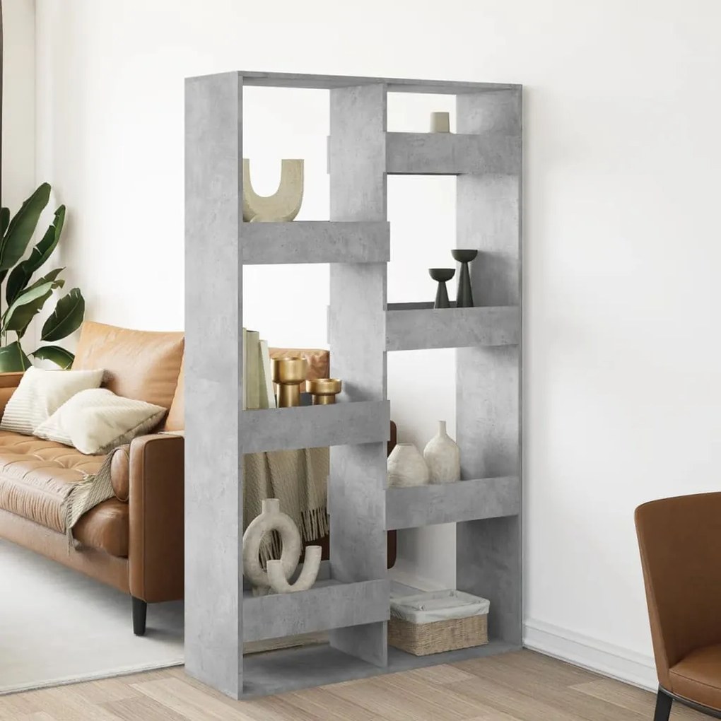 vidaXL Divisória 100x33x175 cm derivados de madeira cinzento cimento