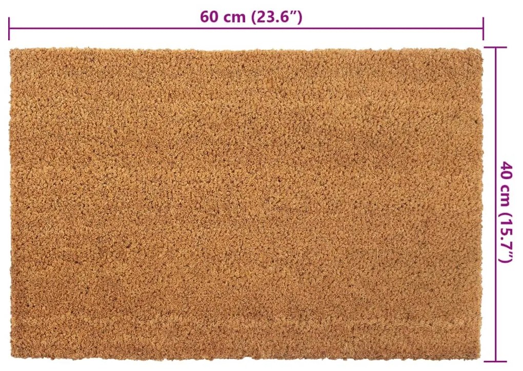 Tapetes porta 5 pcs 40x60 cm fibra de coco tufada natural