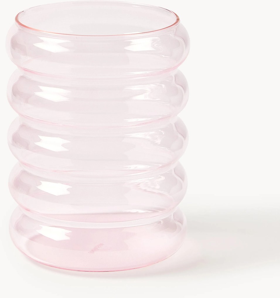 Copos altos em vidro borossilicato artesanais Bubbly, conjunto de 4