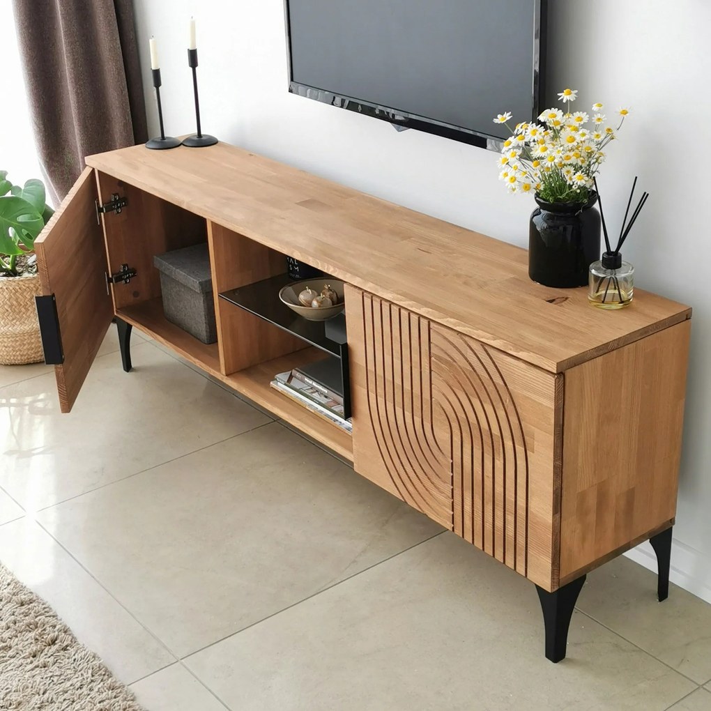 Unidade de TV Lidya – Carvalho – Largura: 150 cm Altura: 40 cm Profund