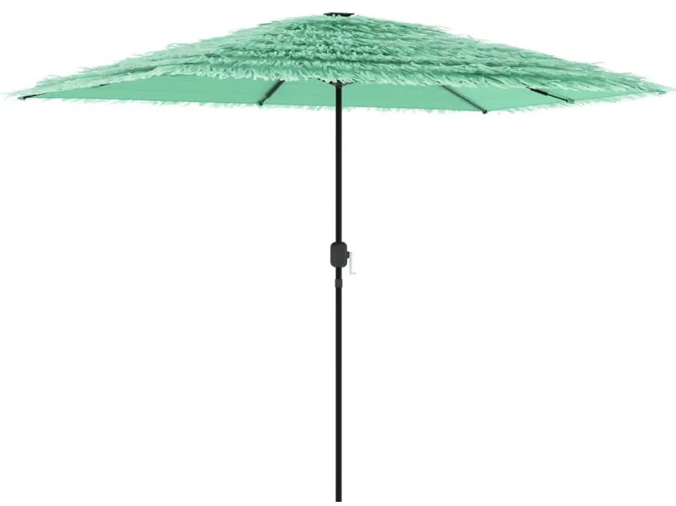 Guarda-sol de jardim com poste de aço 300x200x250 cm verde