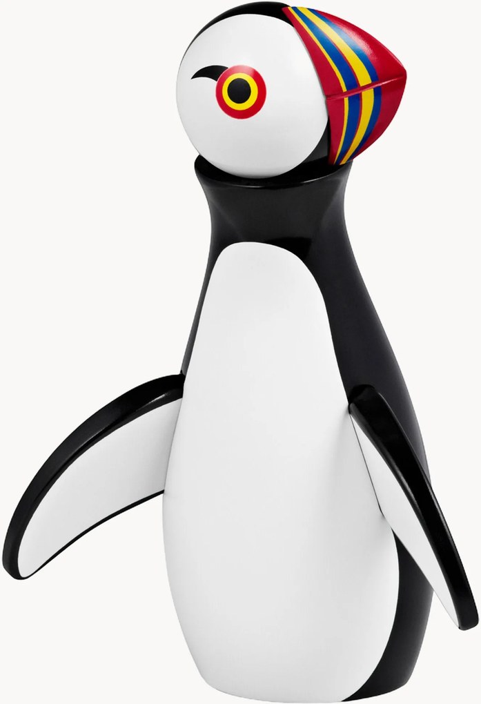 Objeto decorativo em madeira de faia Puffin