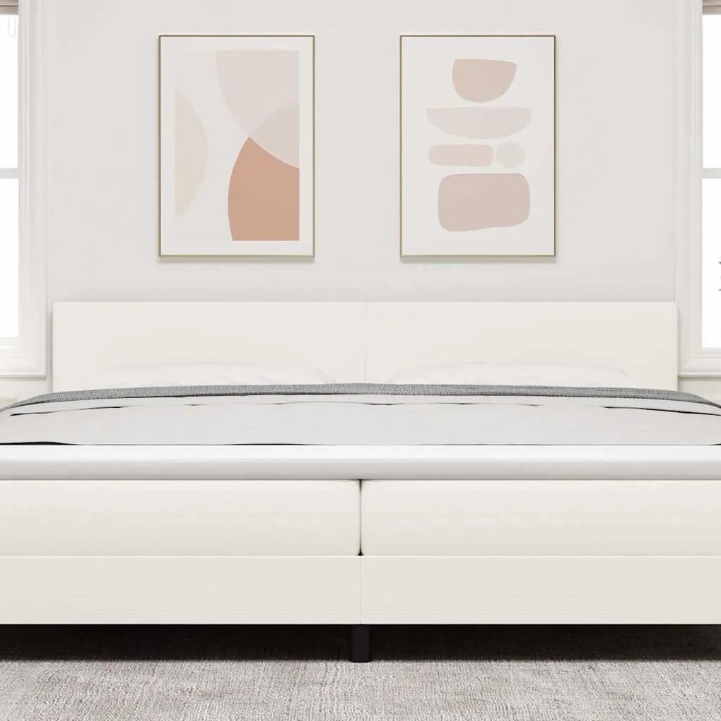 Cabeceira vidaXL Design Simples Creme 200 cm Tecido de Veludo Cotele