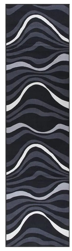 vidaXL Tapete/passadeira 80x350 cm preto