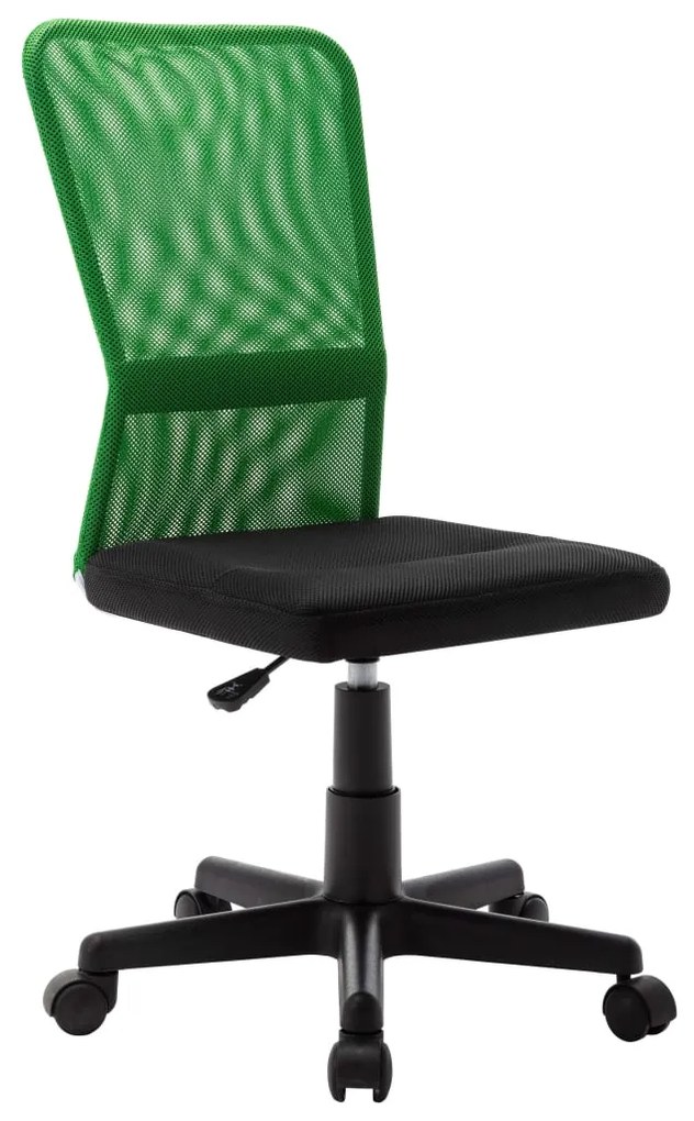 vidaXL Cadeira de escritório 44x52x100cm tecido de malha preto e verde