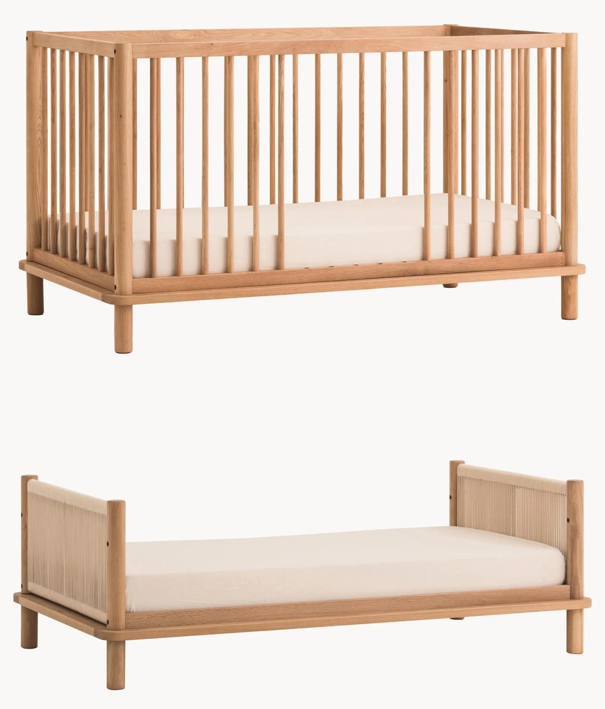 Berço em madeira de carvalho extensível para cama de criança Latitude, 70 x 140 cm